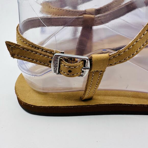 Rainbow T-Street Womens Thong Sandals Sz Large Braided Strap Ankle Strap Buckle - Picture 2 of 10